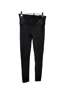 Spanx High Waist Faux Leather Leggings Size Medium Black
